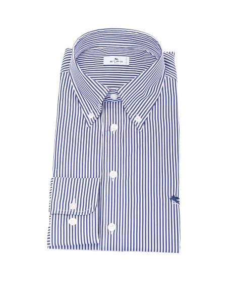 Shop ETRO  Camicia: Etro camicia a righe con pegaso ricamato.
Vestibilità comfort.
Colletto button down.
Tasca applicata sul petto.
Polsini con bottone singolo.
Fabbricato in Italia.
Composizione: 100% Cotone.. 16365 8780-0200